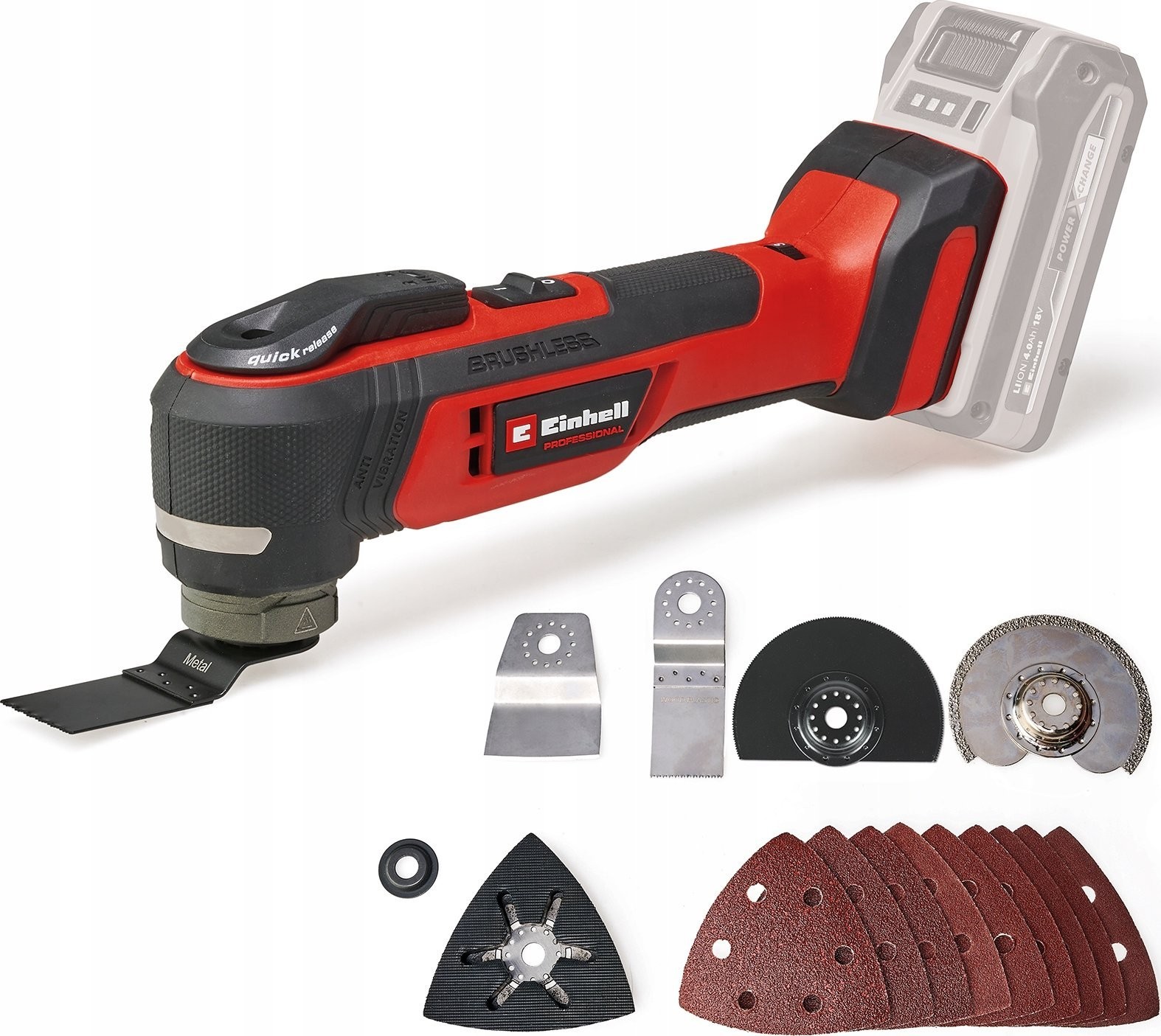 Einhell 4465190 TP-MG 18 Li BL – Solo Akku-Multifunktionswerkzeug