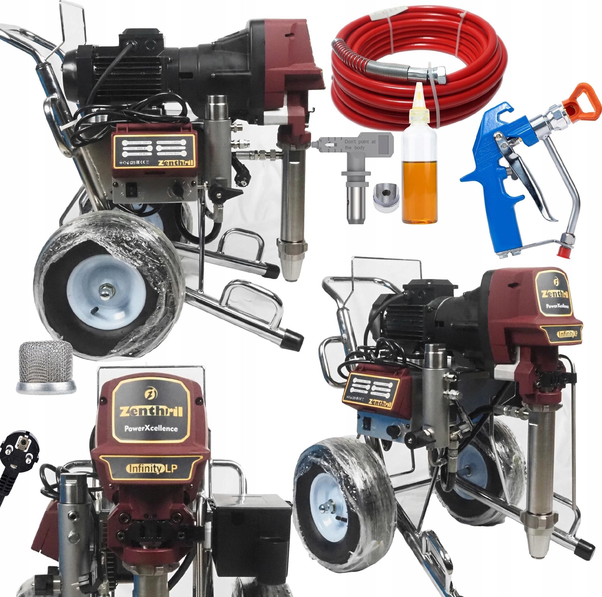 Rosfix Farbspritz- und Spachtelgerät Zenthril Infinity LP, 4000 W, 20 MPa, 0,043", 10 l/min, Serie PowerXcellence