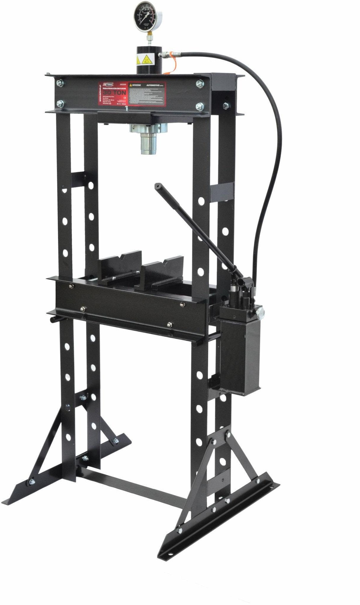 AWTOOLS HYDRAULIKPRESSE MIT MANOMETER 30 T / DOPPELKOLBEN