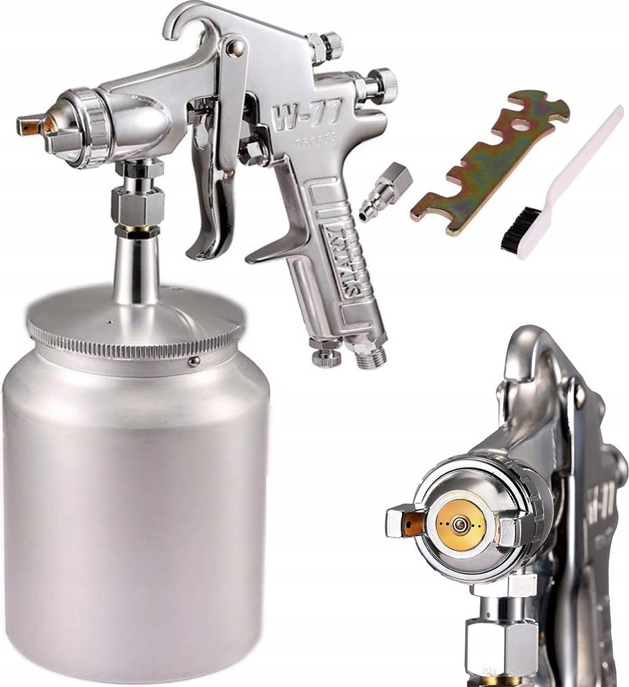 Rosfix PROFESSIONELLE LACKIERPISTOLE MIT 2-MM-DÜSE – LACKIER-SET