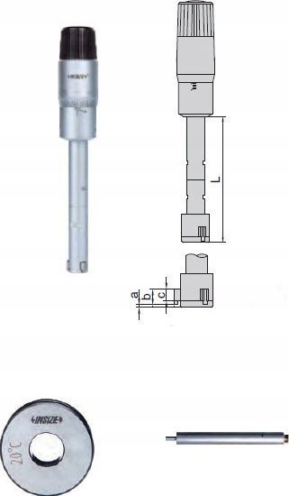 Insize 3-Punkt-Mittelstück, analog, 30–40