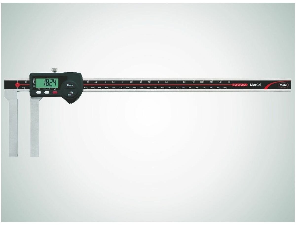 Digitaler Messschieber 300 mm (12") IP65 3V/DATA, Backenbreite 75 mm, einseitig MAHRCAL 18EWR