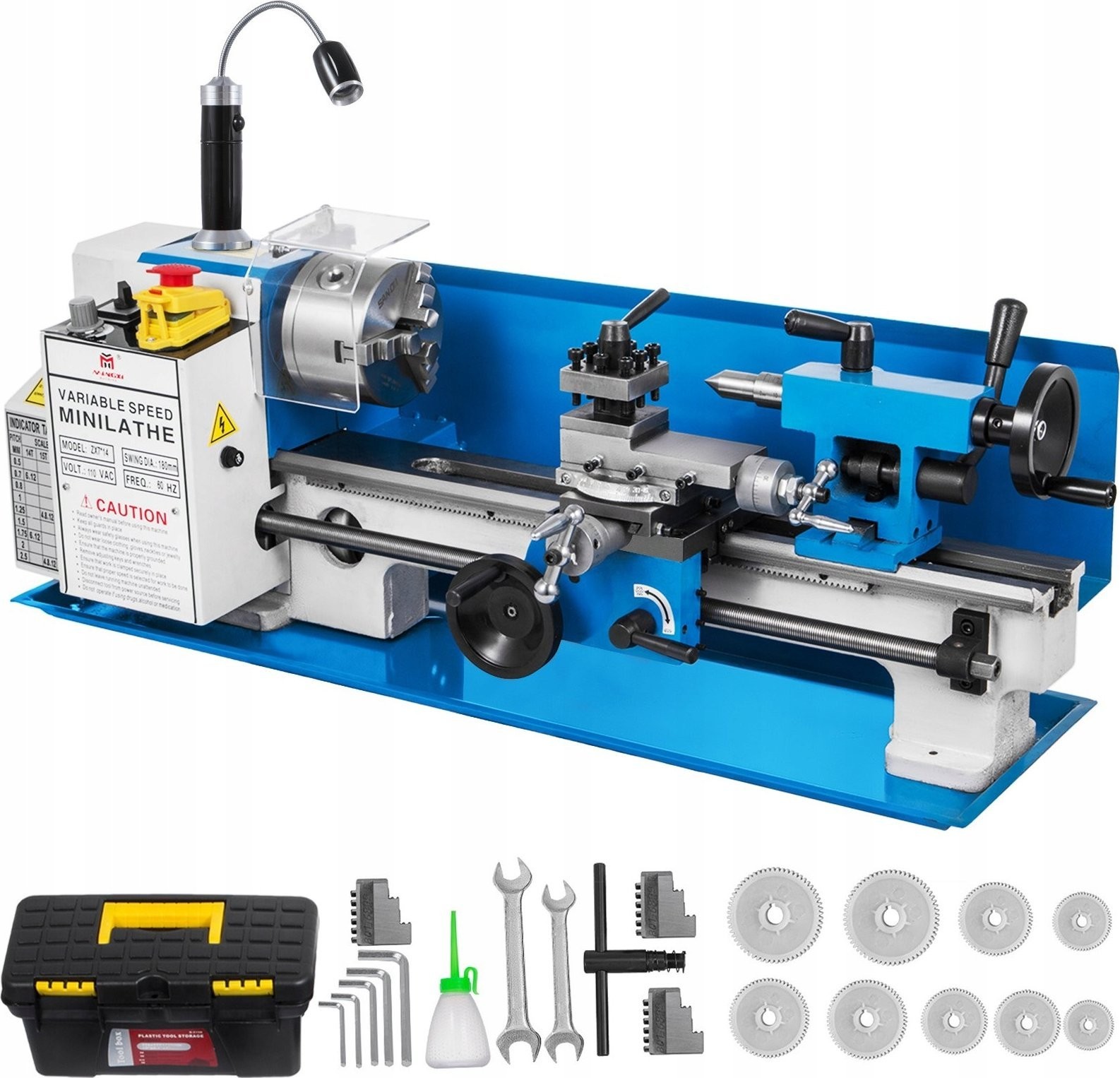Mini-Tischdrehmaschine für Metall, 550 W