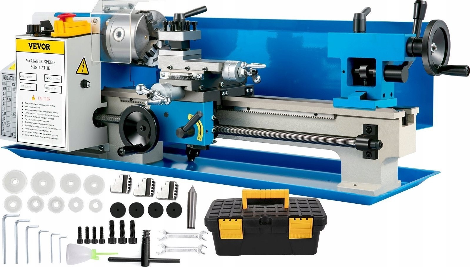 Mini-Tischdrehmaschine und Metallfräse, 550 W