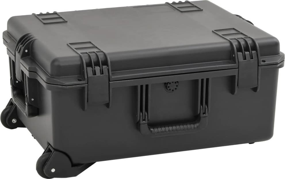 vidaXL Werkzeugkoffer im Flugkoffer-Design, schwarz, 62,5 x 50 x 28,5 cm, PP