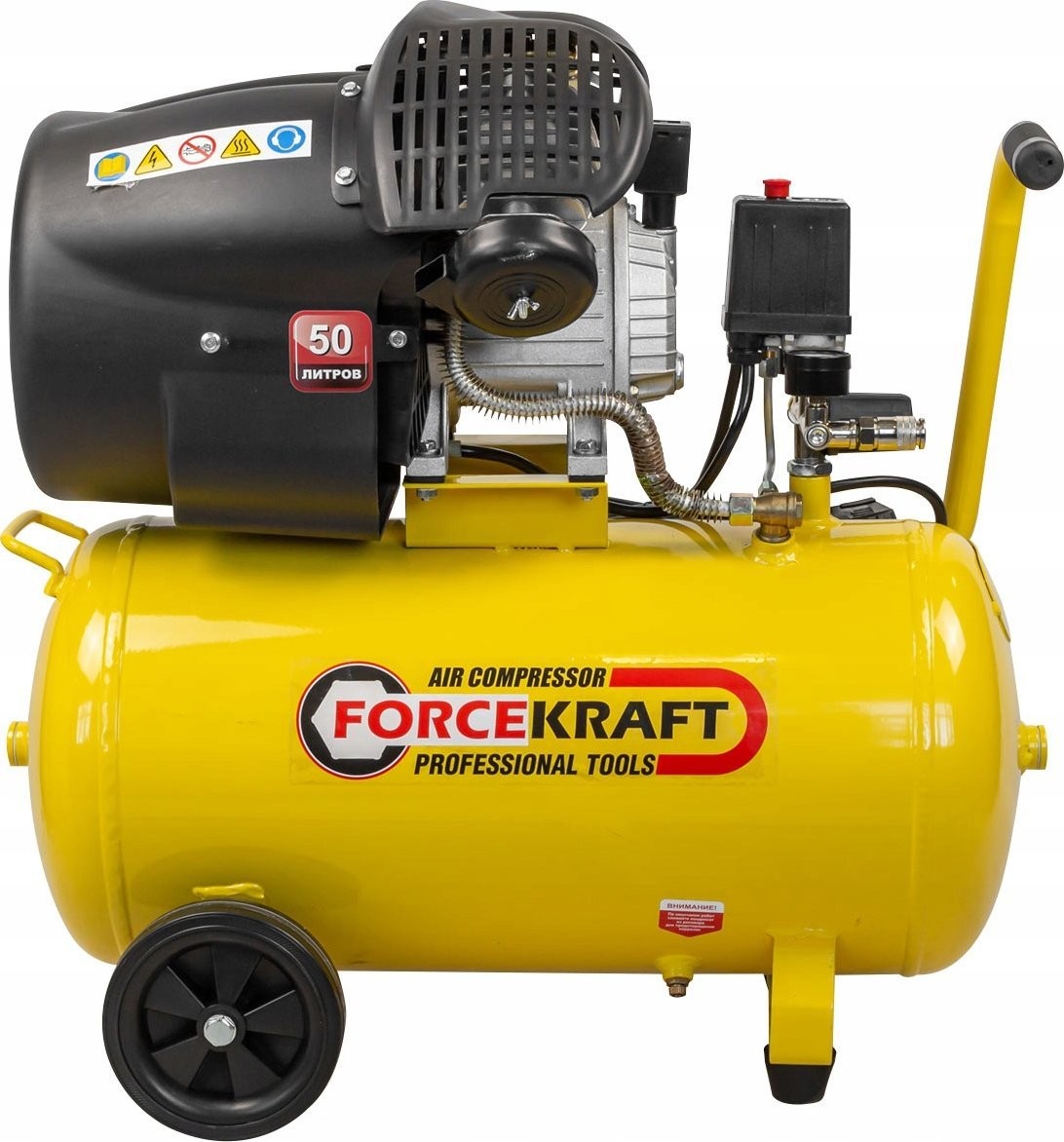 Kompressor ROCKFORCE / WMC KOMPRESSOR 50 l, 2-Kolben, 2,2 kW, 8 bar, 230 V / FORCEKRAFT
