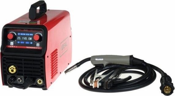 Unimet Halbautomatisches Schweißgerät TECNOMIG 212 LCD SYNERGIC VRD ALU