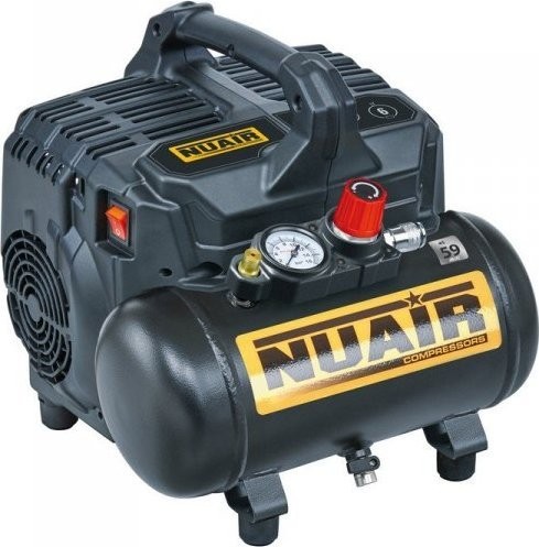 Nuair-Kompressor, ölfreier Kompressor, 6 l, 8 bar, geräuscharm, 59 dB (1 Stück)