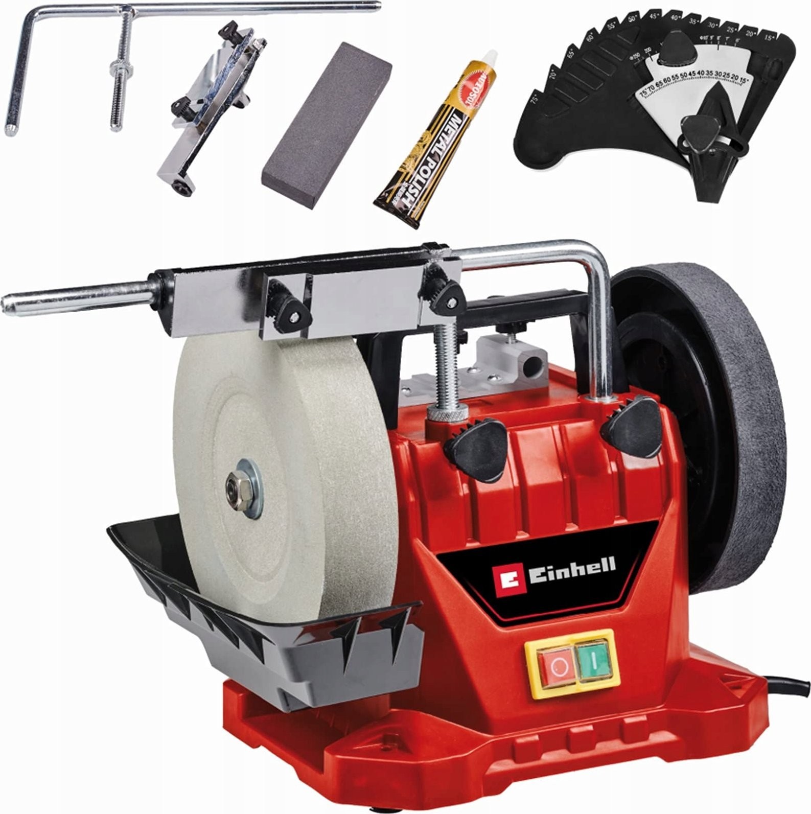 Einhell Einhell Nassschleifmaschine TC-WG 200, Doppelschleifmaschine (rot/schwarz, 125 Watt)