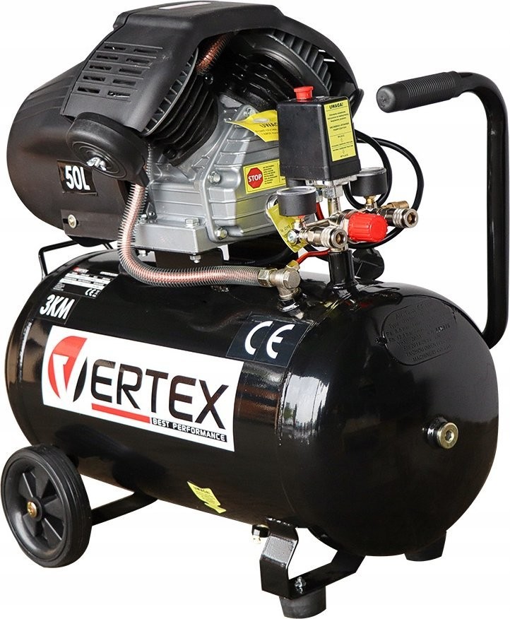 Vertex-Kompressor – Ölkompressor 50 l, Zweizylinder, VERTEX VHC50V