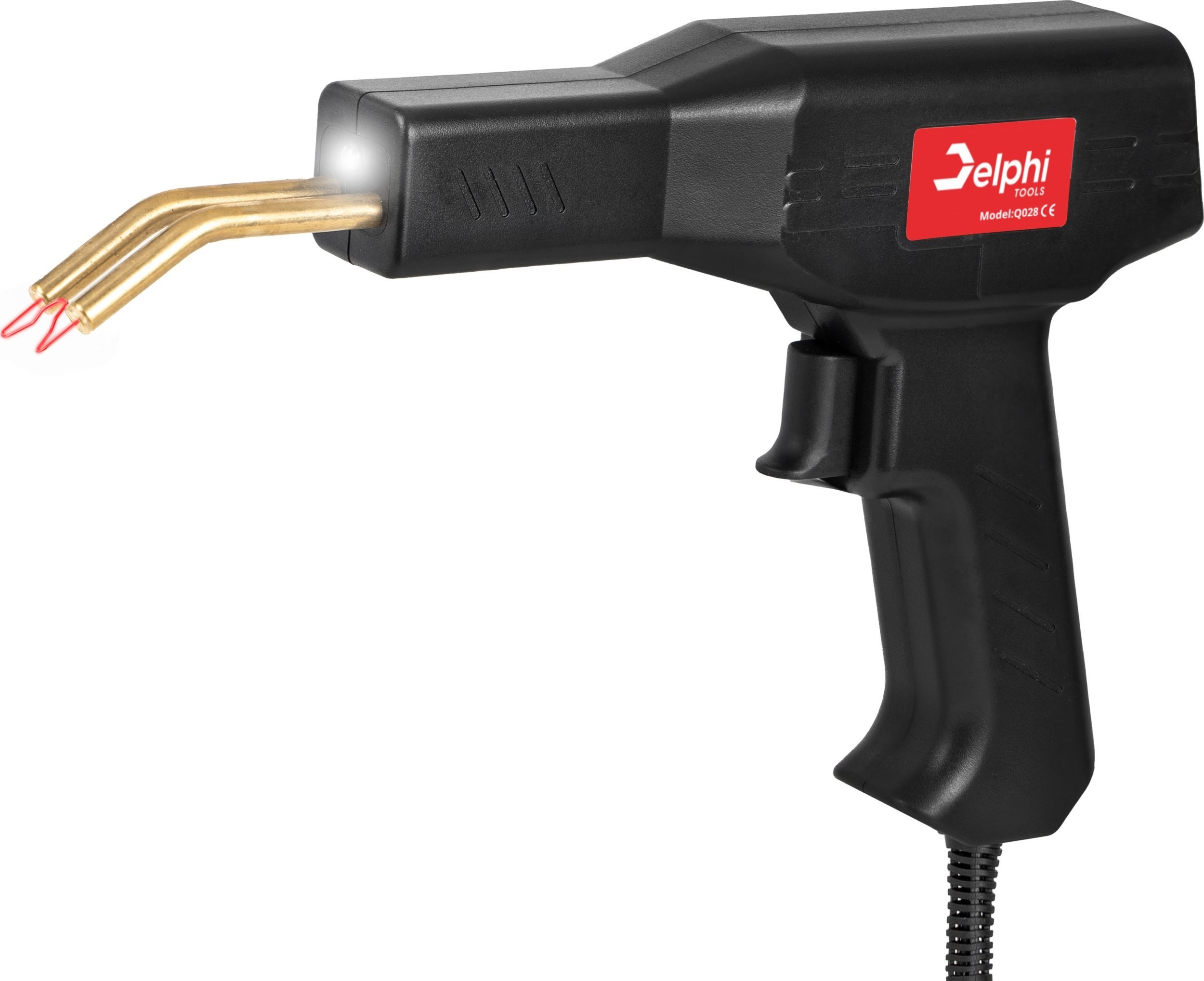 Delphi Tools Kompakte Kunststoff-Heftmaschine + 800 Heftklammern, schwarz