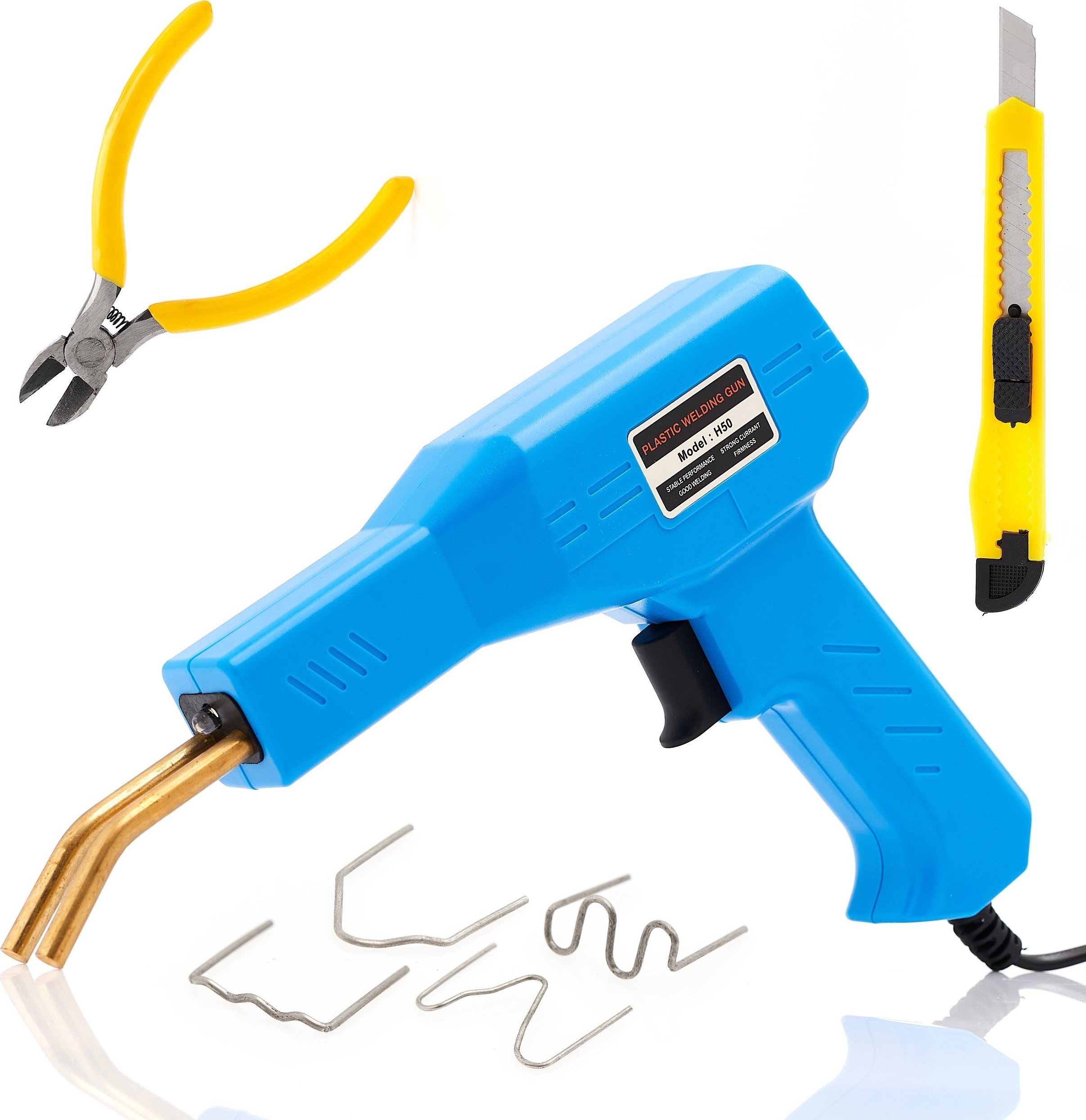 Techrebal Heftgerät, Schweißgerät, Kunststoffschweißgerät, Klebstoff, Drähte