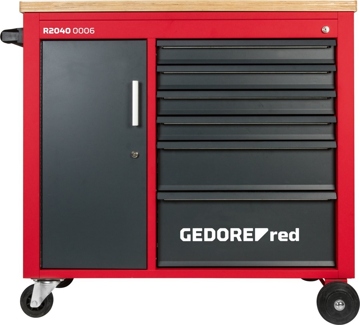 Gedore-Werkzeugwagen GEDORE red Workshop Trolley MECHANIC PLUS mit 6 Schubladen
