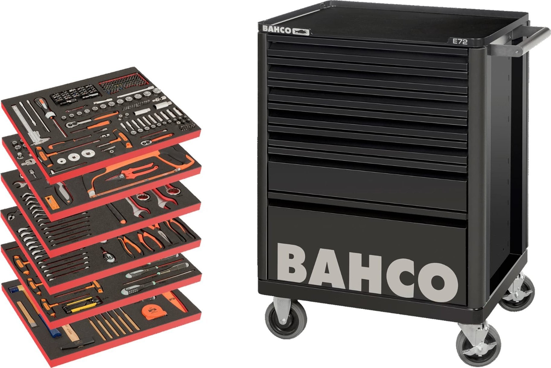 Bahco-Werkzeugwagen Werkzeugwagen mit 346-teiligem Werkzeugset von BAHCO