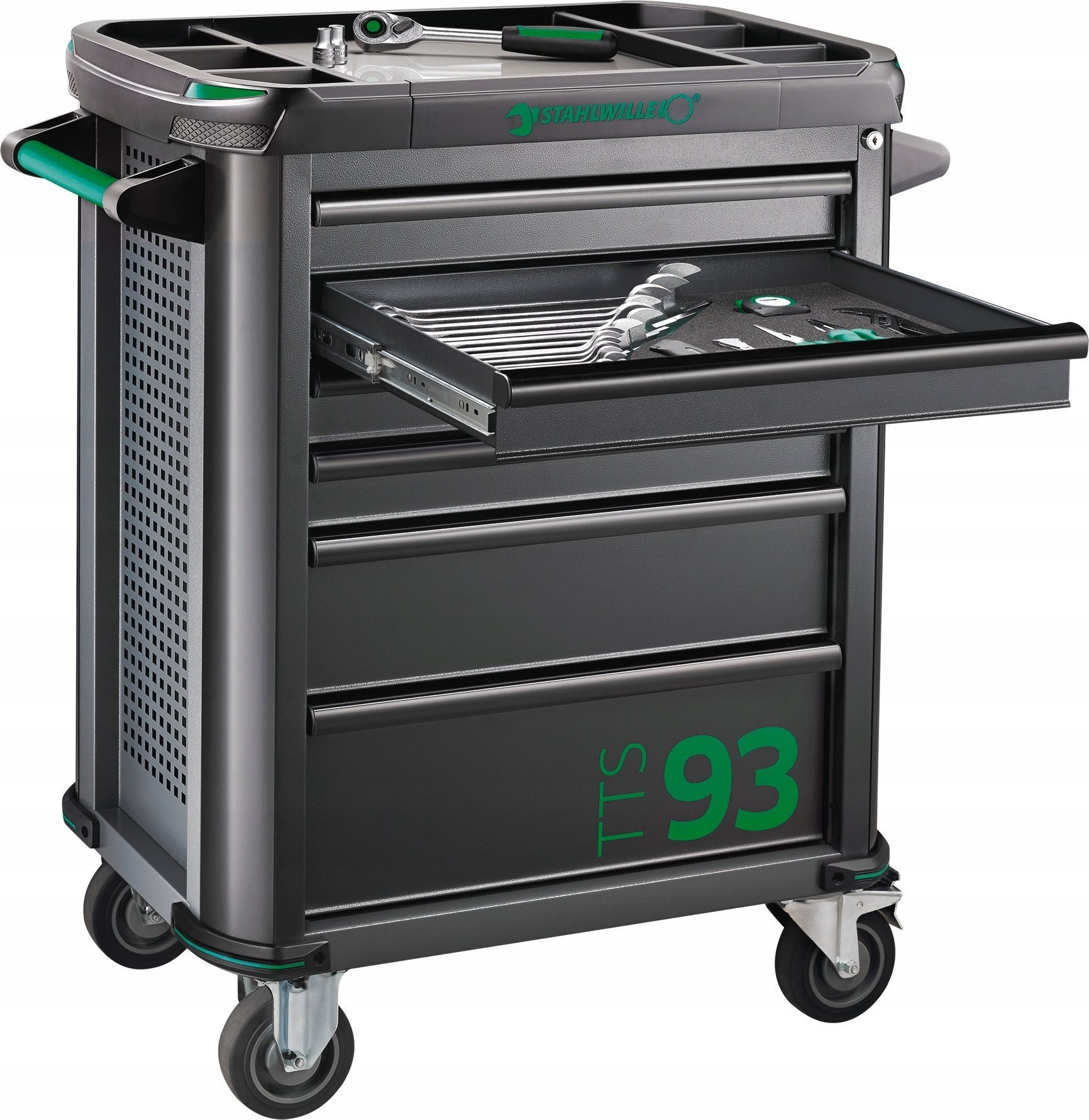 Werkzeugwagen Tool Trolley mit Werkzeugen STAHLWILLE TTS 93/157QR