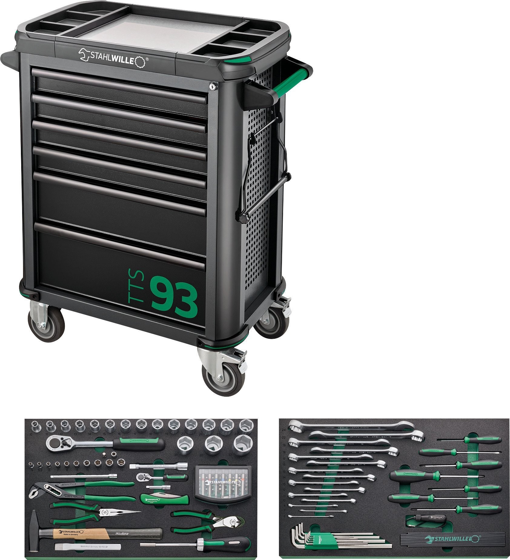 Werkzeugwagen Tool Trolley mit Werkzeugen STAHLWILLE TTS 93/130