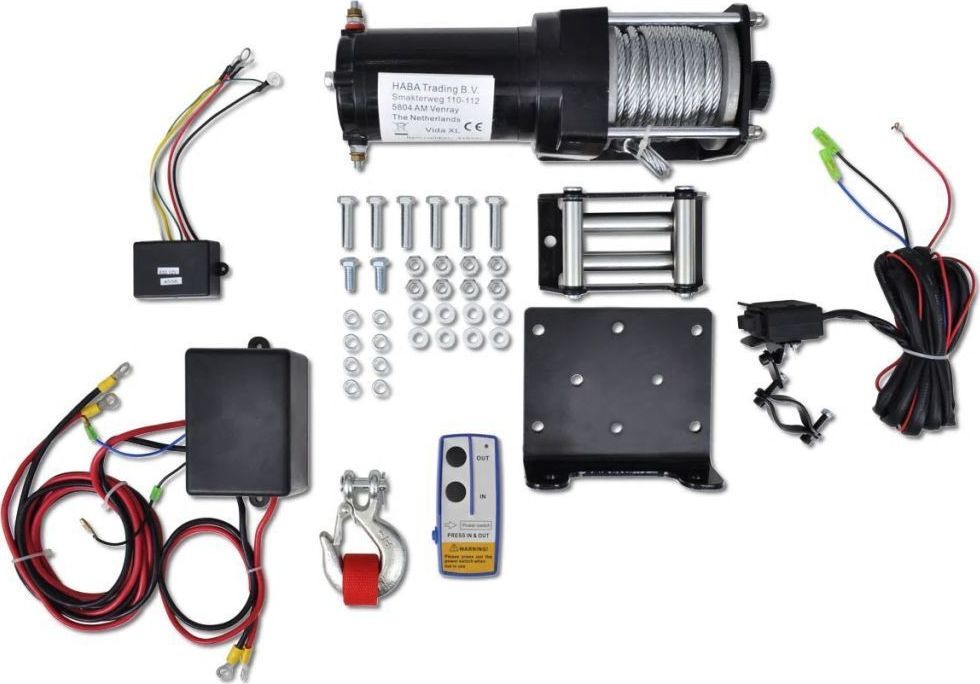 vidaXL Elektrische Winde 12 V (1360 kg) mit Funksteuerung