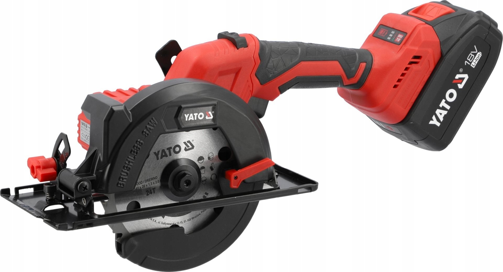 YATO 18-V-Bürstenlose Säge 140 mm 2x4,0 Ah