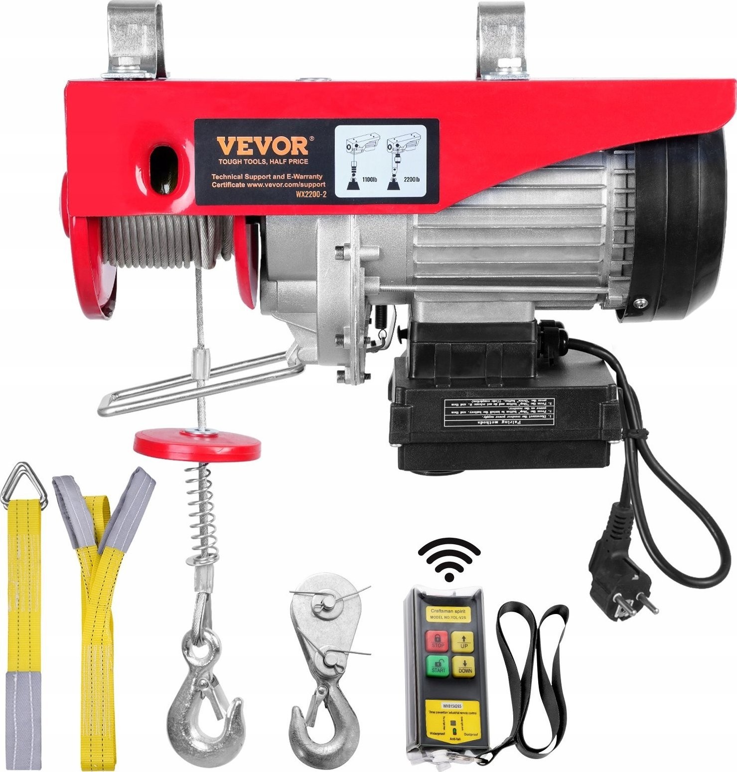 Vevor Elektrische Deckenwinde für die Garage, 1000 kg