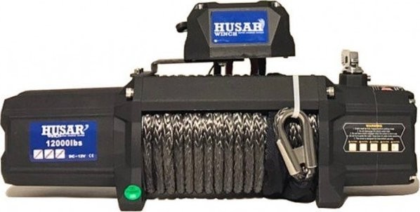 Husar Elektrische Seilwinde BST 12000 lbs mit Kunststoffseil (Spannung 12 V)