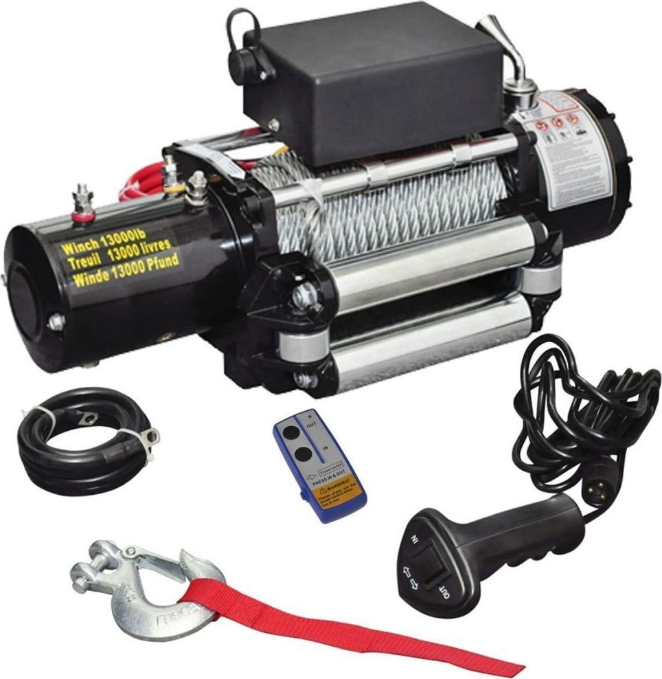 vidaXL Elektrische Winde, 12 V, 5909 kg