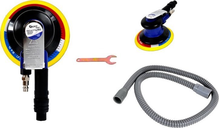 Geko-Schleifmaschine Druckluft-Schleifmaschine 150 mm /Zentralabsaugung/ PREMIUM (10/12)