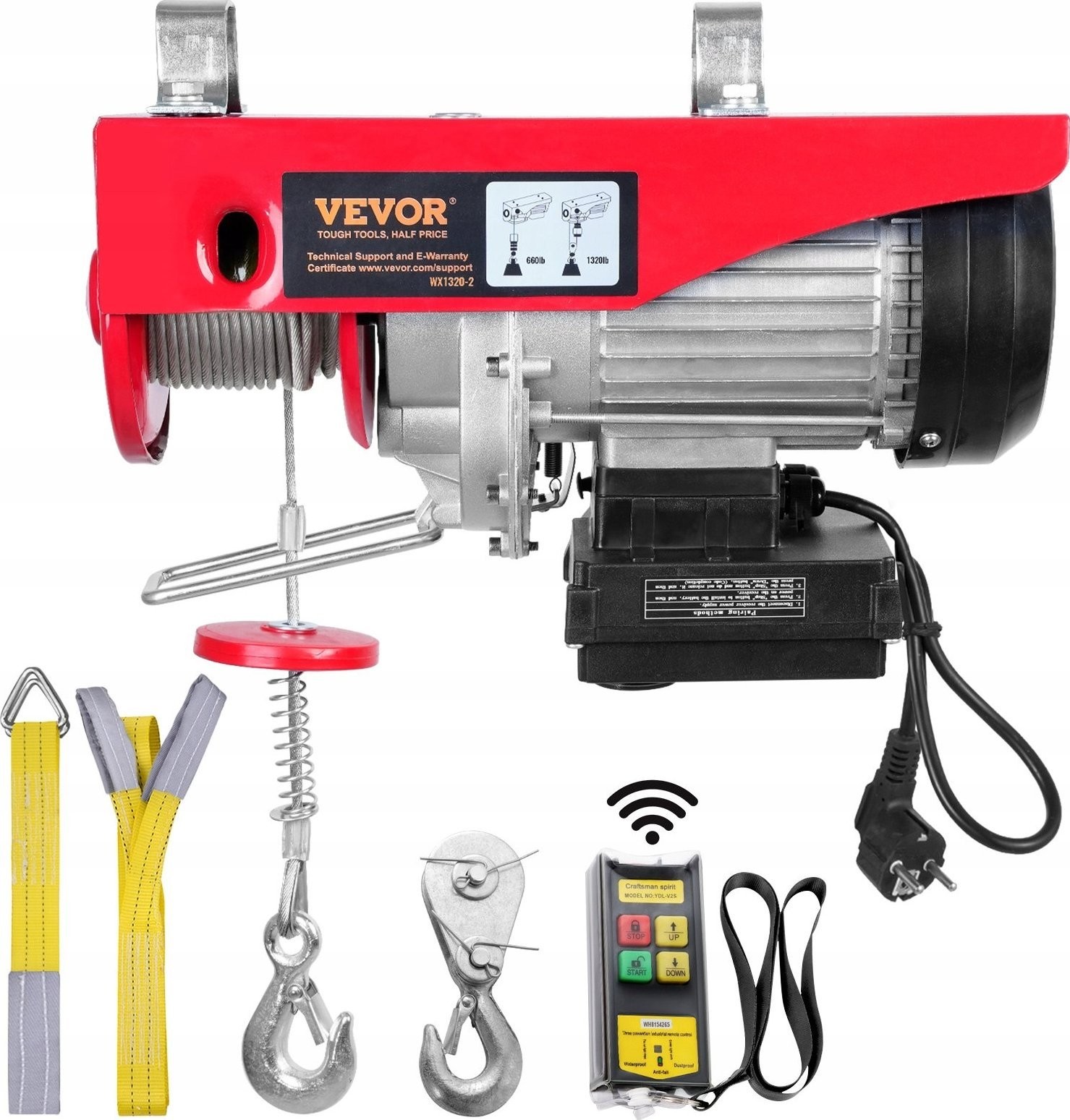 Elektrische Deckenwinde für die Garage, 600 kg