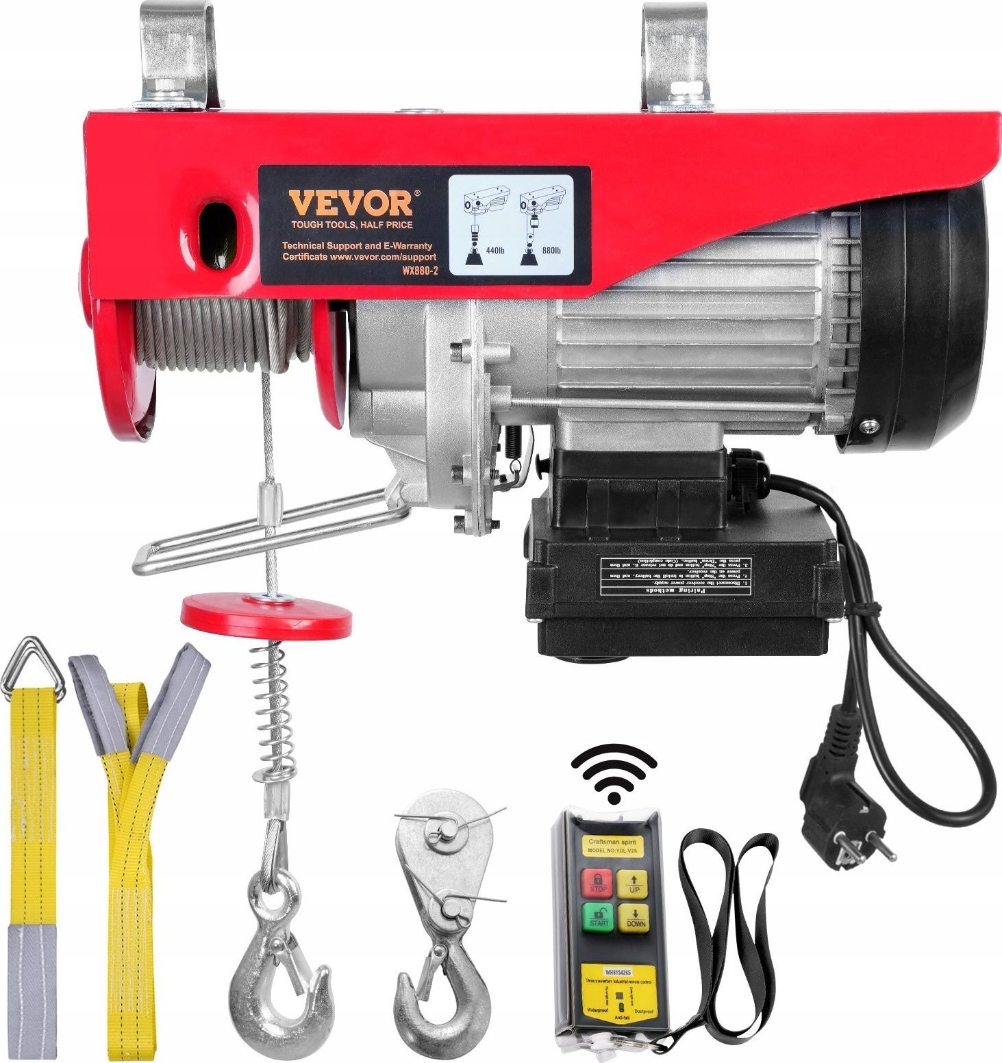 Vevor Elektrische Deckenwinde für die Garage, 400 kg