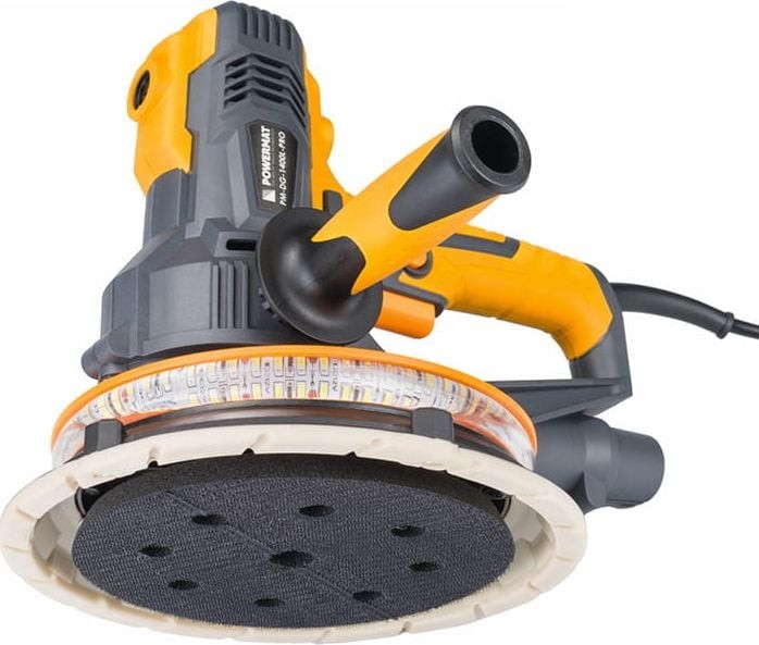 Powermat-Schleifmaschine Powermat PRO 1400 W Gips-Schleifmaschine + LED + Staubbeutel PM-DG-1400L-PRO