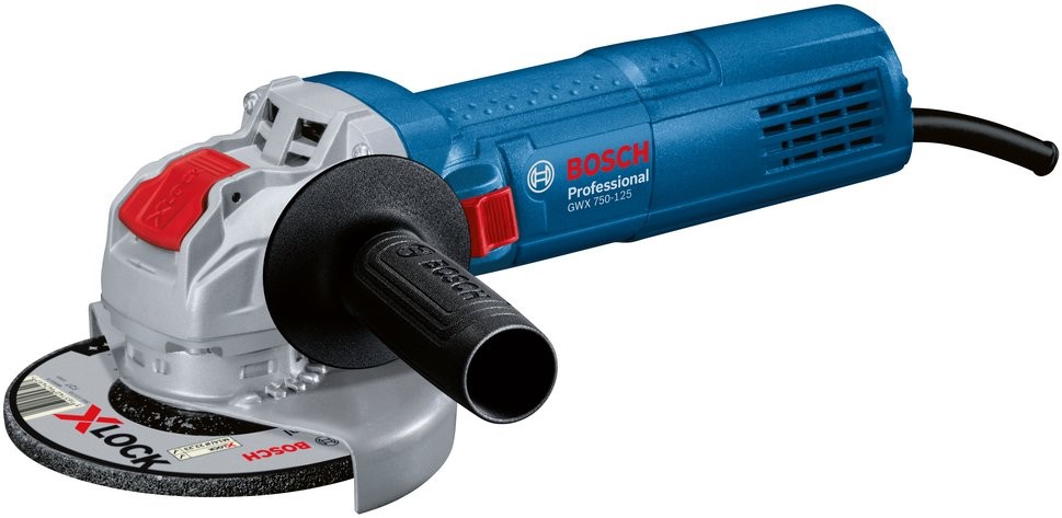 Elektrischer Winkelschleifer BOSCH Professional GWX, 750-125, Leistung 750 W, Scheibe 125 mm, 06017C92