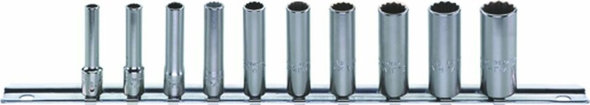 Stahlwille-Werkzeugset 1/4"-Steckschlüsseleinsatz-Set 40aDL auf einer STAHLWILLE-Leiste