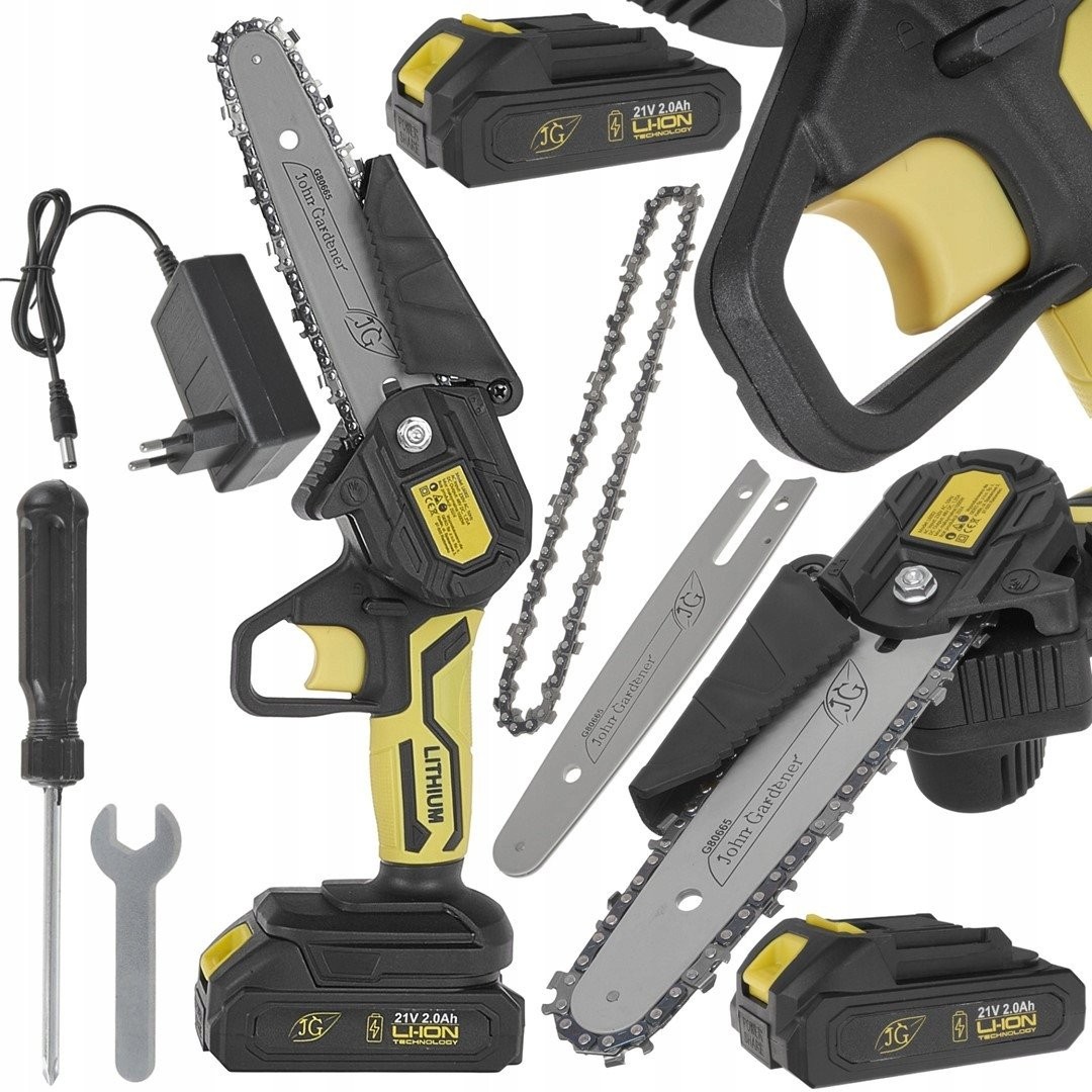 Akku-Kettensäge im Koffer, 2x2,0 Ah, 21 V – XXL-Set (10)