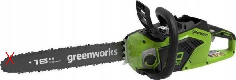 Greenworks 40-V-Kettensäge, 40 cm, Greenworks GD40CS18K2X, Set mit Ladegerät + 2 Akkus à 2 Ah