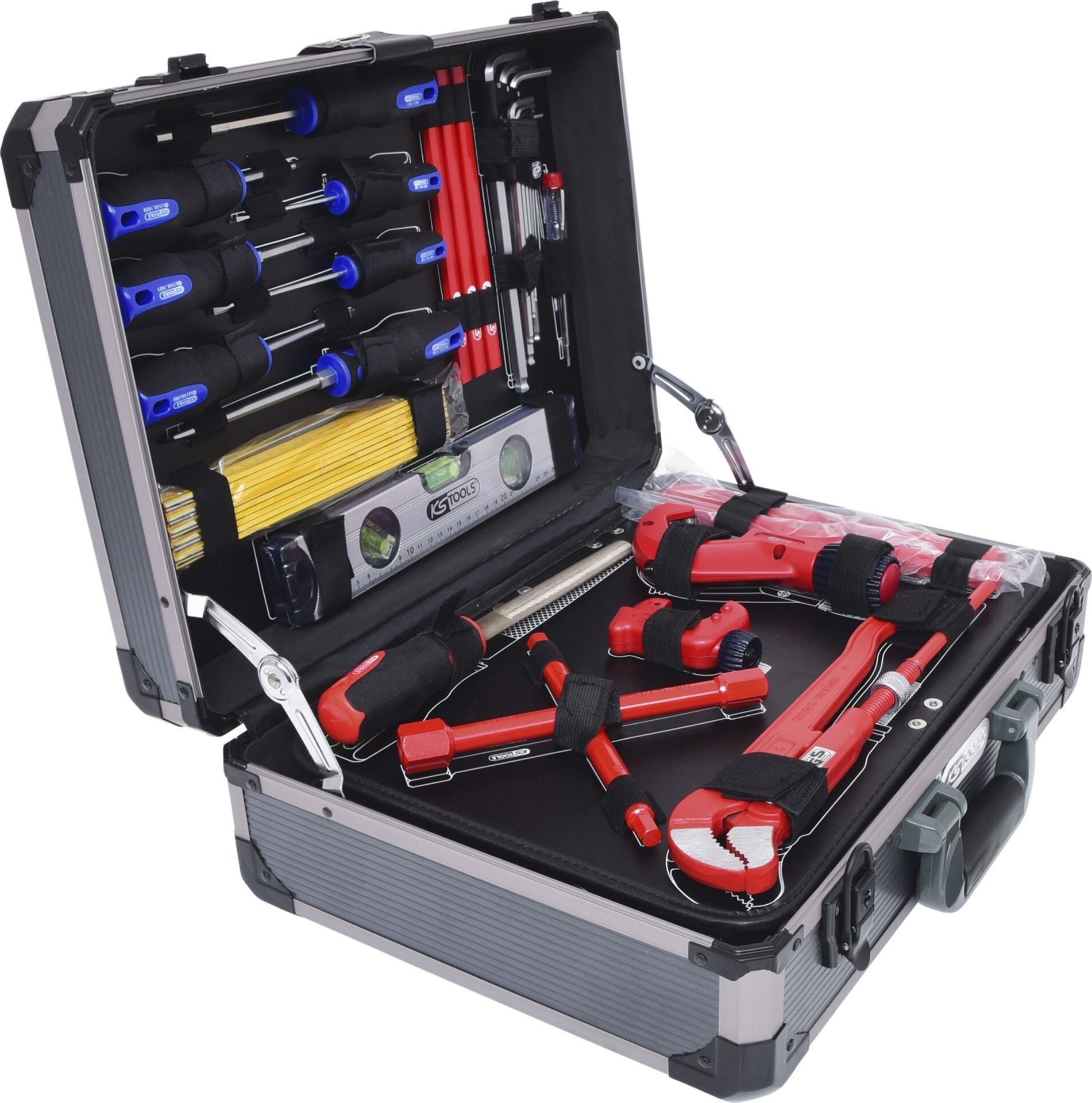 KS Tools 1/4 + 1/2 Werkzeugsatz für Sanitär und Heizung, 95-teilig
