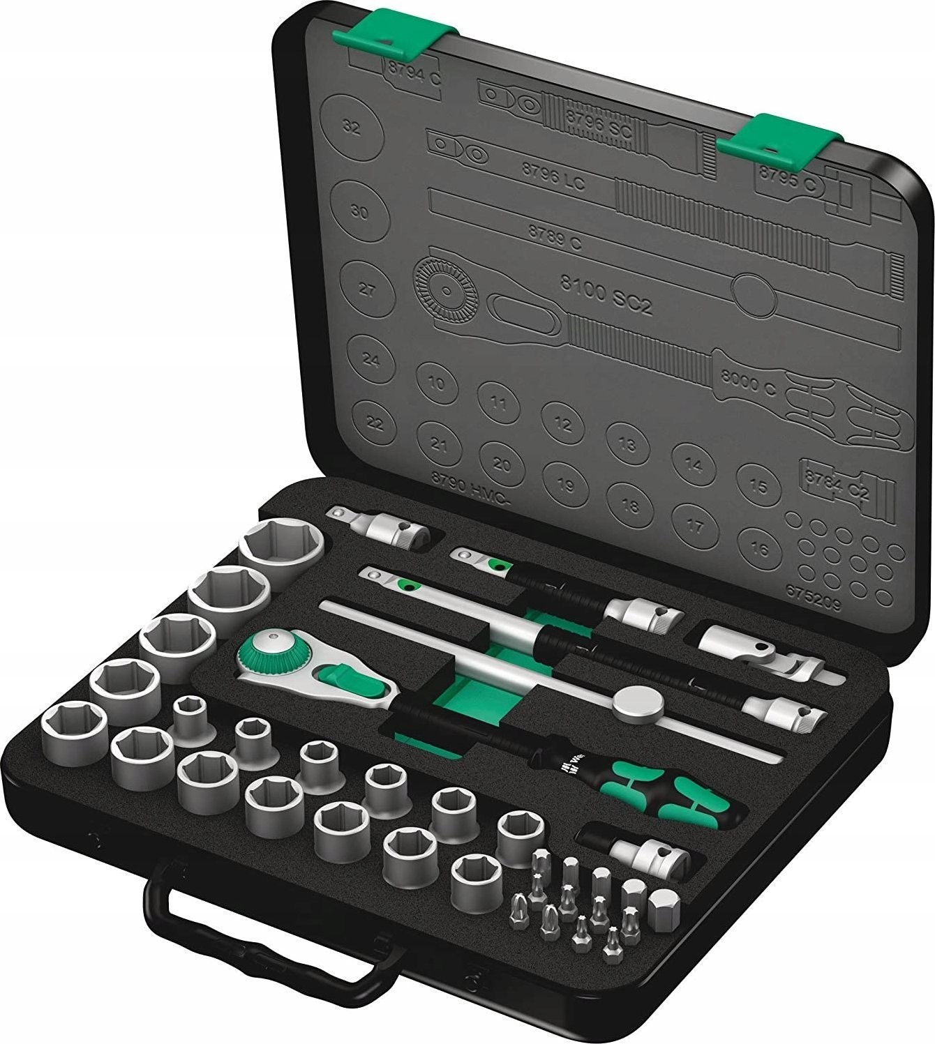 Wera-Werkzeugset Wera Zyklop 8100 SC 2 Bits und Steckschlüsseleinsätze, 37-teilig