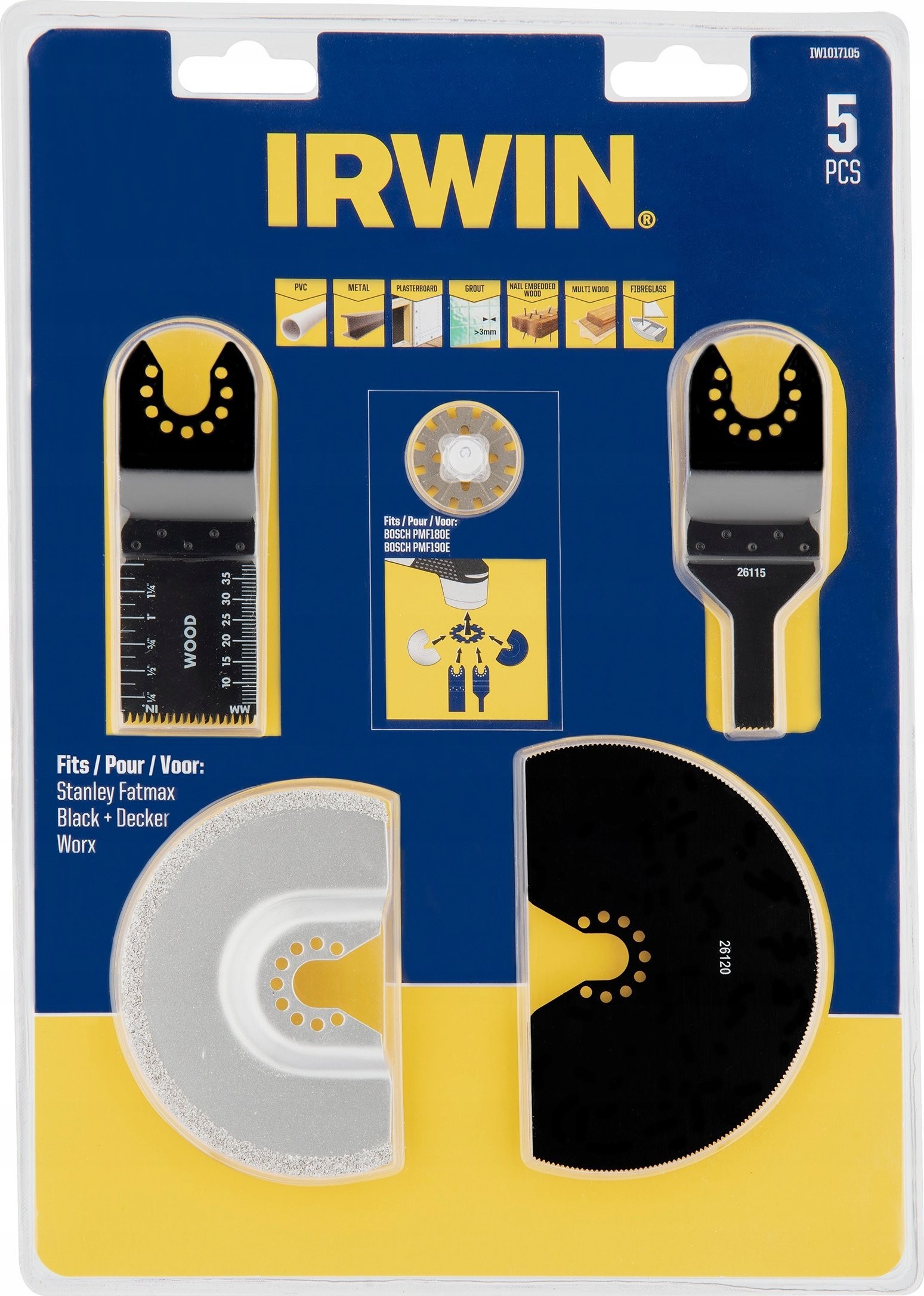 Schleifmaschine von Irwin Tools: IRWIN-Sägeblatt für multifunktionalen Exzenterschleifer, 4er-Set.