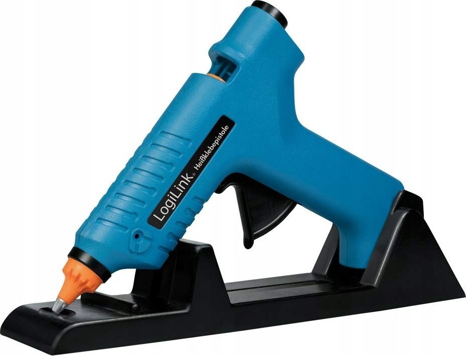 LogiLink Heißklebepistole, 80 W, kabellos, mit Aufsteller, blau
