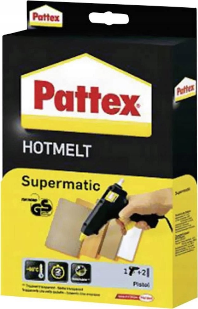 Stickn Pattex Heißklebepistole Supermatic, Pistole und 2 Sticks