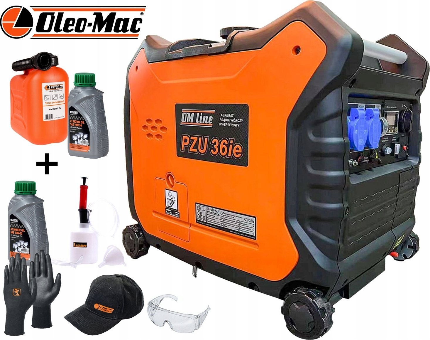 OLEO-MAC-Stromaggregat mit Inverter, Modell PZU 36ie, 3,0 kW