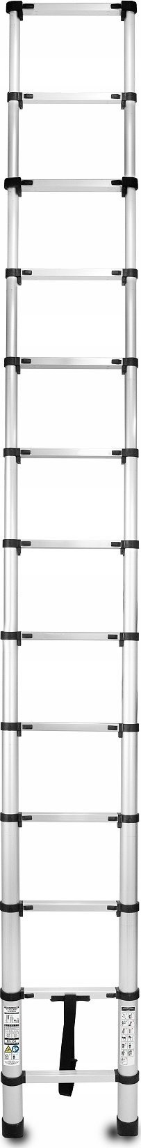 AWTools DRABEST ALUMINIUM-TELESKOPLEITER 13 Sprossen 3,8 m HOME 125 kg