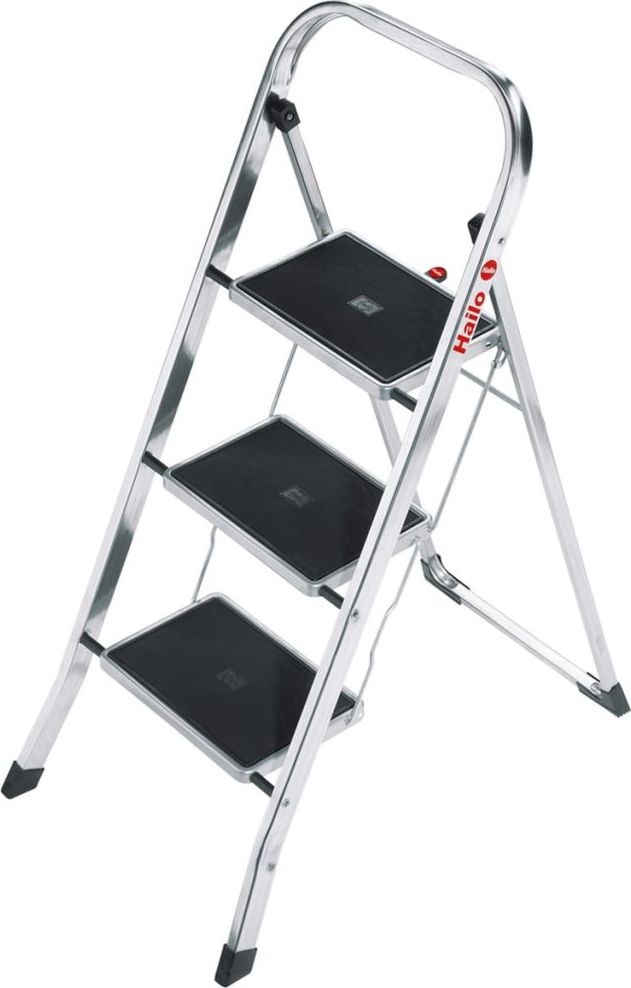 Hailo Einseitige freistehende Aluminiumleiter, 3 Stufen (4007126439345)