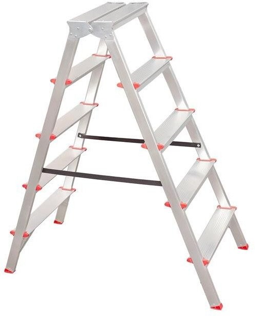 Zweiseitige Aluminium-Klapptreppe mit 7 Stufen