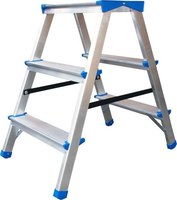 Braket Freistehende doppelseitige Aluminiumleiter mit 3 Sprossen (BR-00-7002)