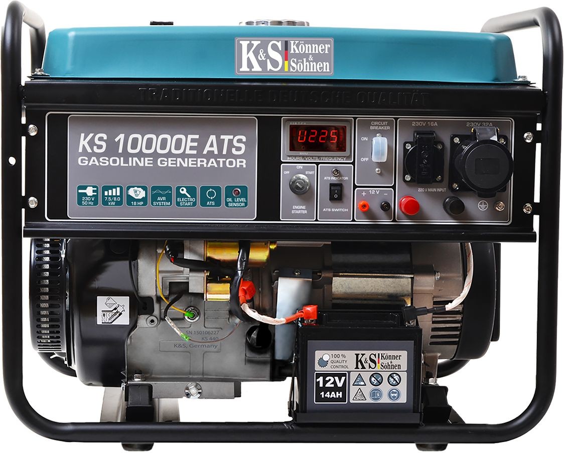 Stromaggregat Könner & Söhnen KS 10000E ATS 8000 W, einphasig