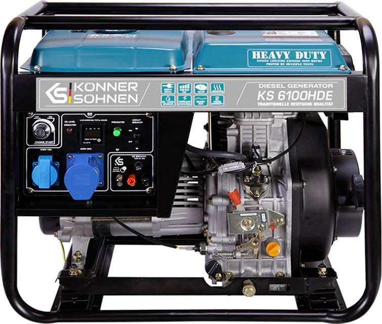 Könner & Söhnen KS 6100HDE 5500 W 1-Phasen-Stromaggregat