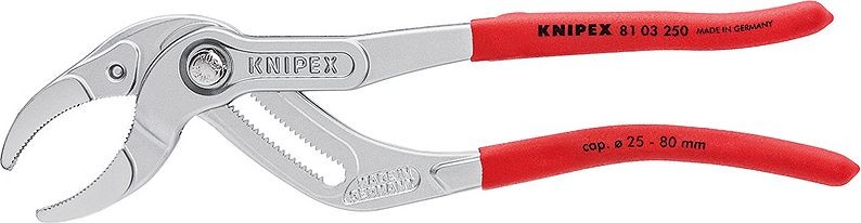 Knipex Zange für Sanitärsiphons und Verbindungsstücke, rutschfester Griff, 25–80 mm (81 03 250)