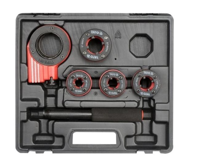 Yato Handgewindeschneider, 4-teilig, 3/8", 1/2", 3/4", 1" (YT-29001)