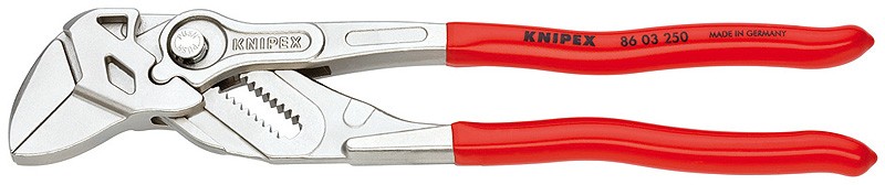 Knipex Verstellzange und Schraubenschlüssel in einem Werkzeug, 250 mm, PVC (86 03 250)