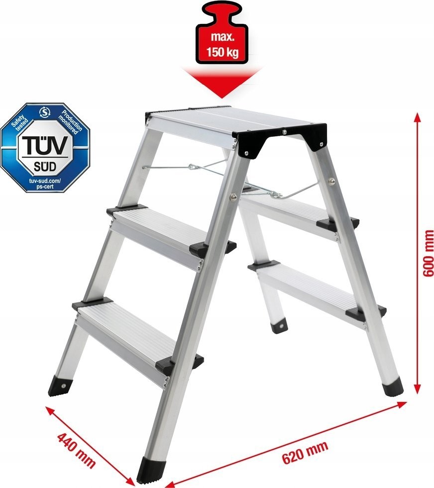 KS Tools Treppe mit 2×3 Stufen, 600 mm, KS Tools