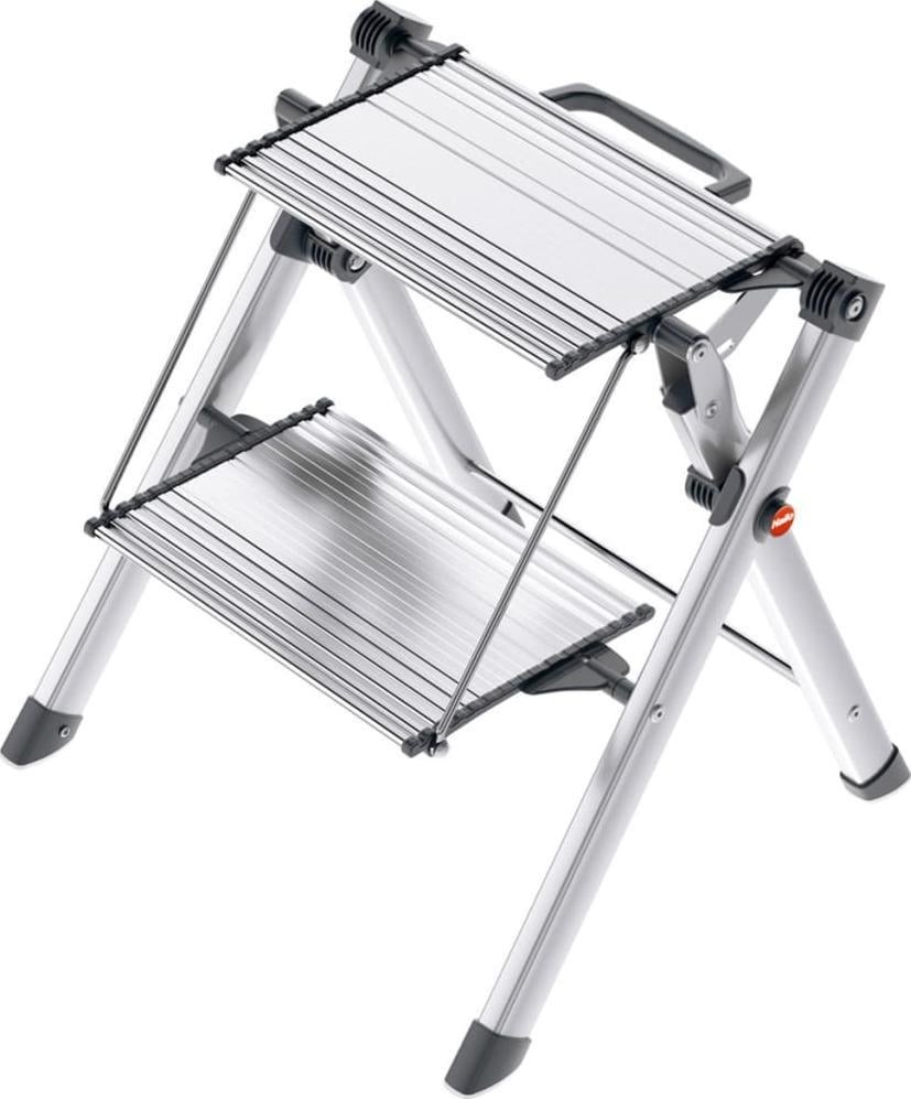 Hailo Hailo 2-stufige Mini-Comfort-Leiter, 45 cm, Aluminium, 4310-100